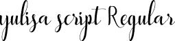 yulisa script Regular font - yullisa script.ttf