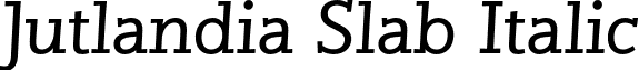 Jutlandia Slab Italic font - David Engelby Foundry - Jutlandia Slab Italic.otf