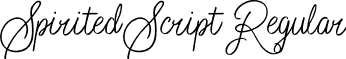 Spirited Script Regular font - Spirited Script.otf