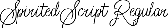 Spirited Script Regular font - Spirited Script.ttf
