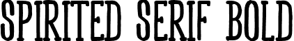 Spirited Serif Bold font - Serif Bold.ttf