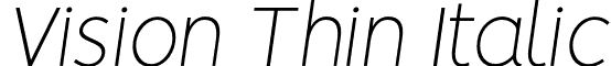 Vision Thin Italic font - Vision-Thin italic.otf