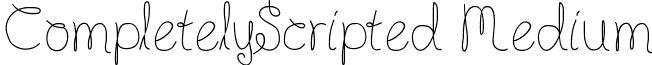 CompletelyScripted Medium font - CompletelyScripted.ttf