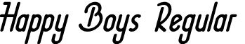 Happy Boys Regular font - HappyBoys-Regular.otf
