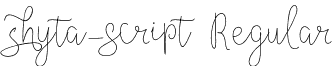 shyta-script Regular font - shyta-script.otf