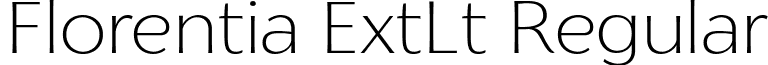 Florentia ExtLt Regular font - Zetafonts - Florentia ExtraLight.ttf