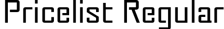 Pricelist Regular font - Letterhead Studio-VG - Pricelist.otf