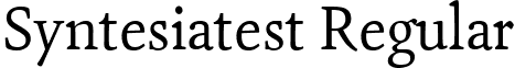 Syntesiatest Regular font - Syntesia.ttf