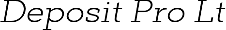 Deposit Pro Lt font - Mint Type - Deposit Pro Light Italic.otf
