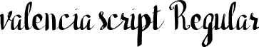 valencia script Regular font - valencia script.otf