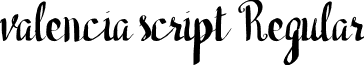valencia script Regular font - valencia script.ttf