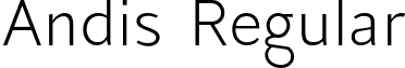 Andis Regular font - JAM Type Design - Andis Regular.otf