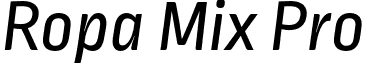 Ropa Mix Pro font - lettersoup - RopaMixPro-Italic.otf