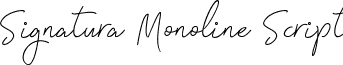 Signatura Monoline Script font - Signatura Monoline.ttf
