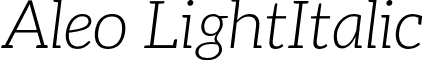 Aleo LightItalic font - Aleo-LightItalic.otf
