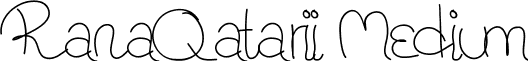 RanaQatarii Medium font - RanaQatarii.ttf