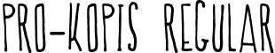 PRO-kopis Regular font - Prokopis-Regular.otf