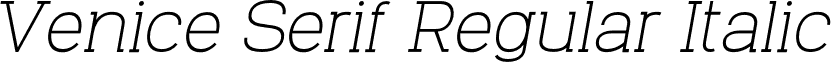Venice Serif Regular Italic font - VeniceSerif-RegularItalic.otf