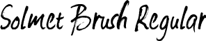 Solmet Brush Regular font - Solmet Brush.ttf