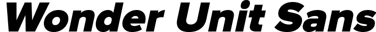 Wonder Unit Sans font - WonderUnitSans-BlackItalic.ttf