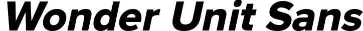 Wonder Unit Sans font - WonderUnitSans-ExtraboldItalic.ttf
