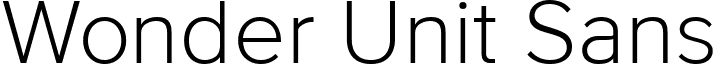 Wonder Unit Sans font - WonderUnitSans-Light.ttf