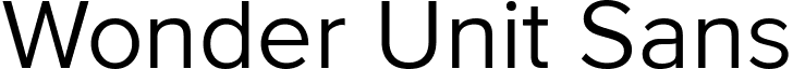 Wonder Unit Sans font - WonderUnitSans-Regular.ttf