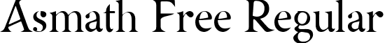 Asmath Free Regular font - Asmath FREE.ttf