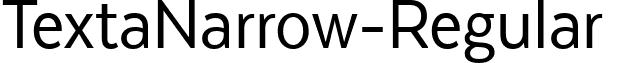 TextaNarrow-Regular & font - TextaNarrow-Regular.ttf