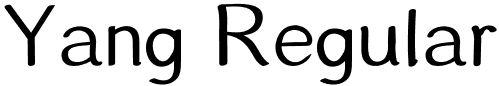 Yang Regular font - Yang.otf