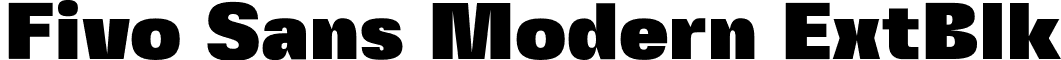 Fivo Sans Modern ExtBlk font - fivo-sans-modern.extra-black.otf