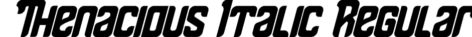 Thenacious Italic Regular font - Thenacious Italic.ttf