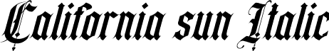 California sun Italic font - California sun Italic.otf