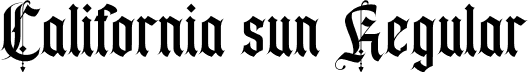 California sun Regular font - California sun.otf