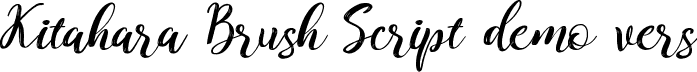 Kitahara Brush Script demo vers font - Kitahara Brush Script Demo version.otf