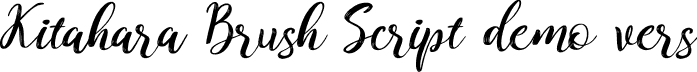 Kitahara Brush Script demo vers font - Kitahara Brush Script Demo version.ttf