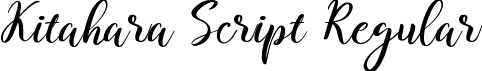 Kitahara Script Regular font - KitaharaScript.ttf