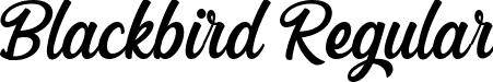 Blackbird Regular font - Blackbird.otf