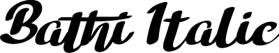 Bathi Italic font - bathi-italic.ttf