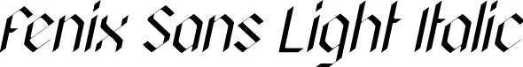 Fenix Sans Light Italic font - FenixSans-LightItalic.otf