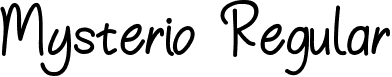 Mysterio Regular font - Mysterio demo.otf