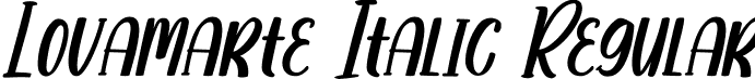 Lovamarte Italic Regular font - Lovamarte Italic.otf