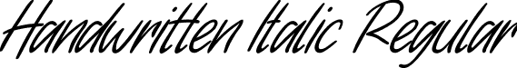 Handwritten Italic Regular font - Handwritten - Italic.otf