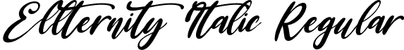 Ellternity Italic Regular font - Ellternity Italic.ttf