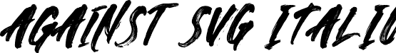 Against SVG Italic font - Against SVG Italic.ttf