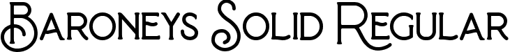 Baroneys Solid Regular font - Baroneys-Solid.ttf