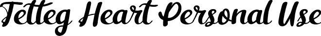 Tetteg Heart Personal Use font - TettegHeart-PersonalUse.otf