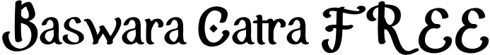 Baswara Catra FREE font - Baswara Catra FREE.ttf