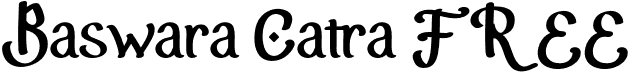 Baswara Catra FREE font - Baswara Catra FREE.otf