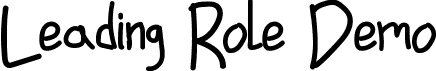 Leading Role Demo font - LeadingRoleDemoRegular.ttf